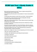 NURP 532 Test 1 Study Guide &commat; 2024 