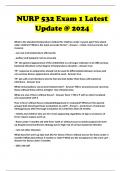NURP 532 Exam 1 Latest Update &commat; 2024 