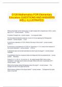  D128 Mathematics FOR Elementary Educators QUESTIONS AND ANSWERS WELL ILLUSTRATED&period;