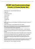 NURP 532-Gastroenterology &lpar;week 7&rpar; Exam Study Set 