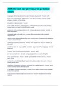 ABFAS foot surgery boards practice exam Questions & Answers