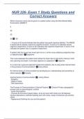 NUR 226- Exam 1 Study Questions and Correct Answers