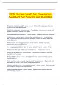 D202 Human Growth And Development Questions And Answers Well Illustrated&period;