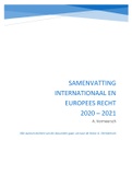 Samenvatting Internationaal en Europees recht 2020-2021