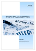 TAX3704 ASSIGNMENT 02 SOLUTIONS&comma; SEMESTER 1&comma; 2022