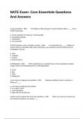 NATE Exam&colon; Core Essentials Questions And Answers