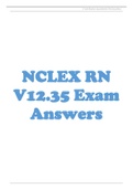 NCLEX RN V12.35 Exam With Answers