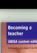 BECOMING A TEACHER (CUSTOM UNISA EDITION)