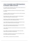 Linux essentials exam 2024 Questions & Answers 100&percnt; Correct&excl;&excl;