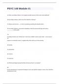 PSYC 140 Module &num;1 Practice Exam Questions And Answers 100&percnt; Verified&period;