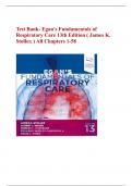 Test Bank- Egan's Fundamentals of Respiratory Care 13th Edition &lpar; James K&period; Stoller&comma; &rpar; All Chapters 1-58
