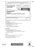 Pearson Edexcel GCE Question Booklet + Mark Scheme (Results) November 2021 In Economics B (9EB0) Paper 2: Competing in the Global Economy
