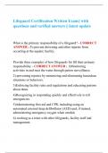 Lifeguard Certification Written Exam&vert;&vert; with  questions and verified answers &vert;&vert; latest update 