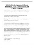 CSE &lpar;California Supplemental Exam&rpar; UPDATED Actual Exam Questions and  CORRECT Answers