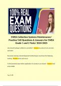 CWEA Collection Systems Maintenance&sol; Practice&sol;140 Questions & Answers for CWEA Grade 1 and 2 Tests&sol; 2024-2025