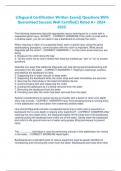 Lifeguard Certification Written Exam&vert;&vert; Questions With Quaranteed Success Well Certified&vert;&vert; Rated A&plus; 2024- 2025&period;
