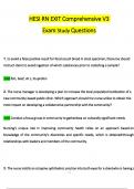 HESI RN EXIT Comprehensive V3 Exam Study Questions Exam &lpar;2024 &sol; 2025&rpar; Questions and Verified Answers&comma; 100&percnt; Guarantee Pass