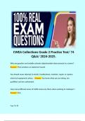 CWEA Collections Grade 2 Practice Test&sol; 74 Q&A&sol; 2024-2025&period; er&colon; They produce an explosion hazard  You should never attempt to install&comma; troubleshoot&comma; maintain&comma; repair&comma; or replace electrical equipment unless&colon; - Answer&colon; You know what you are doing&comma; are qualif