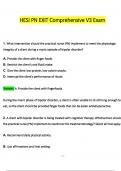 HESI PN EXIT Comprehensive V3 Exam Exam &lpar;2024 &sol; 2025&rpar; Questions and Verified Answers&comma; 100&percnt; Guarantee Pass