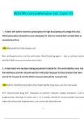 HESI RN Comprehensive Exit Exam V1 Exam &lpar;2024 &sol; 2025&rpar; Questions and Verified Answers&comma; 100&percnt; Guarantee Pass