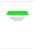 C273 INTRODUCTION TO SOCIOLOGY STUDY GUIDE