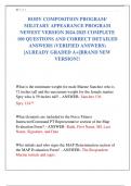 BODY COMPOSITION PROGRAM&sol;  MILITARY APPEARANCE PROGRAM  NEWEST VERSION 2024-2025 COMPLETE  100 QUESTIONS AND CORRECT DETAILED  ANSWERS &lpar;VERIFIED ANSWERS&rpar;  &vert;ALREADY GRADED A&plus;&vert;&vert;BRAND NEW  VERSION&excl;&excl;