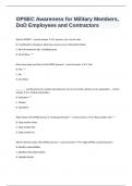 OPSEC Awareness for Military Members&comma; DoD Employees and Contractors fully solved