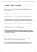 OPSEC - Post Test JKO questions and answers graded A&plus; passed