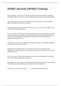 OPSEC Security &lpar;OPSEC&rpar; Training questions with 100&percnt; correct answers