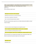 PRE-ASSESSMENT INFORMATION MANAGEMENT AND THE APPLICA