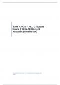 EMT AAOS &ndash; ALL Chapters Exam &vert;&vert; With All Correct Answers &lpar;Graded A&plus;&rpar;
