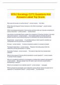 WGU Sociology C273 Questions And Answers Latest Top Score&period;
