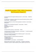 Health Ecosystem D391 WGU Questions And Answers Rated A&plus;&period;
