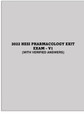 HESI PHARMACOLOGY EXAM 2022-LATEST UPDATE |A+ EXAM GUIDE
