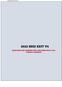 2022 HESI EXIT V4 NEW EXAM GUIDE {With Verified Answers}