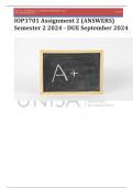 IOP3701 Assignment 2 &lpar;ANSWERS&rpar; Semester 2 2024 - DUE September 2024