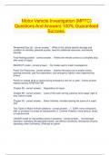  Motor Vehicle Investigation &lpar;MPTC&rpar; Questions And Answers 100&percnt; Guaranteed Success&period;