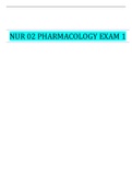 NUR 02 PHARMACOLOGY EXAM 1