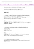 Bates&rsquo; Guide to Physical Examination and History Taking&comma; 12th Edition Test Bank