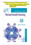 Test Bank For Introductory Mental Health Nursing 5th  Edition Womble Kincheloe All Chapters &lpar;1-19&rpar; &vert;Complete Guide &vert; With Rationales &vert; Brand New 2024-2025&vert;Graded A&plus;&vert;