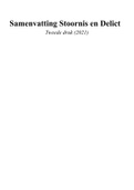 Boeksamenvatting Stoornis en Delict (tweede druk, 2021)