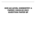 OCR AS LEVEL CHEMISTRY A PAPER 2 H032-02 2021 QUESTION PAPER QP