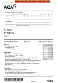 AQA A-level PHYSICS Paper 1 QP MAY 2020