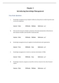 Knowledge Management, Becerra-Fernandez - Complete test bank - exam questions - quizzes (updated 2022)