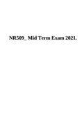 NR 509 Advanced Physical Assessment Mid Term Exam 2021.