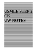 USMLE STEP 2 CK UW NOTES