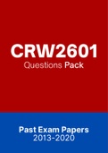 CRW2601 (Notes, ExamPACK, QuestionsPACK, Tut201 Letters)