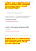 NURSING MISC RN COMPREHENSIVE PREDICTOR QUESTIONS & ANSWERS 100&percnt; CORRECT LATEST UPDATE 2021&sol;2022 GRADED A&plus;