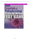 Porth’s Essentials of Pathophysiology 5th Edition Test Bank
