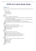 ECON 213 Latest Study Guide download to score A